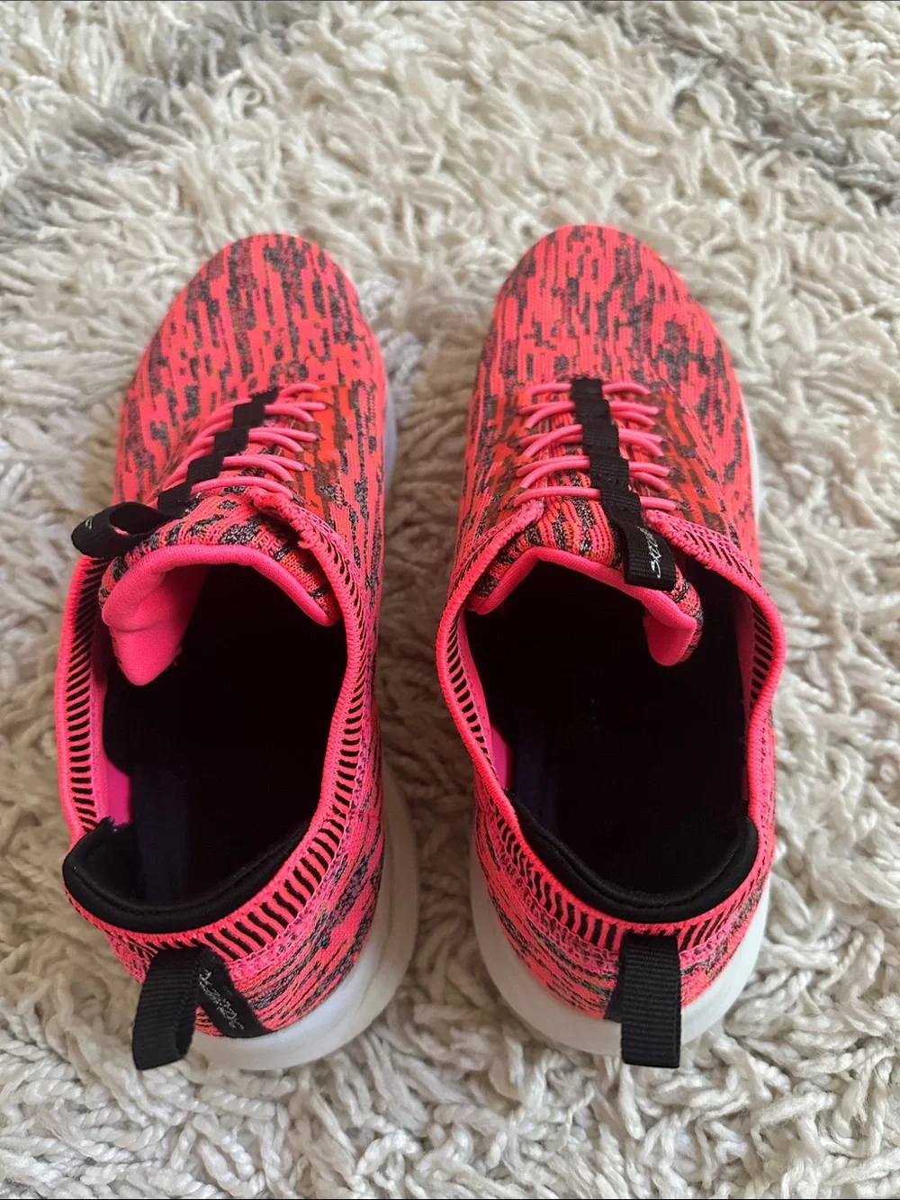 Skechers Slip On Pink Black Shoe